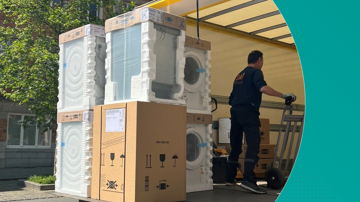 washing machines packed with eps packaging
