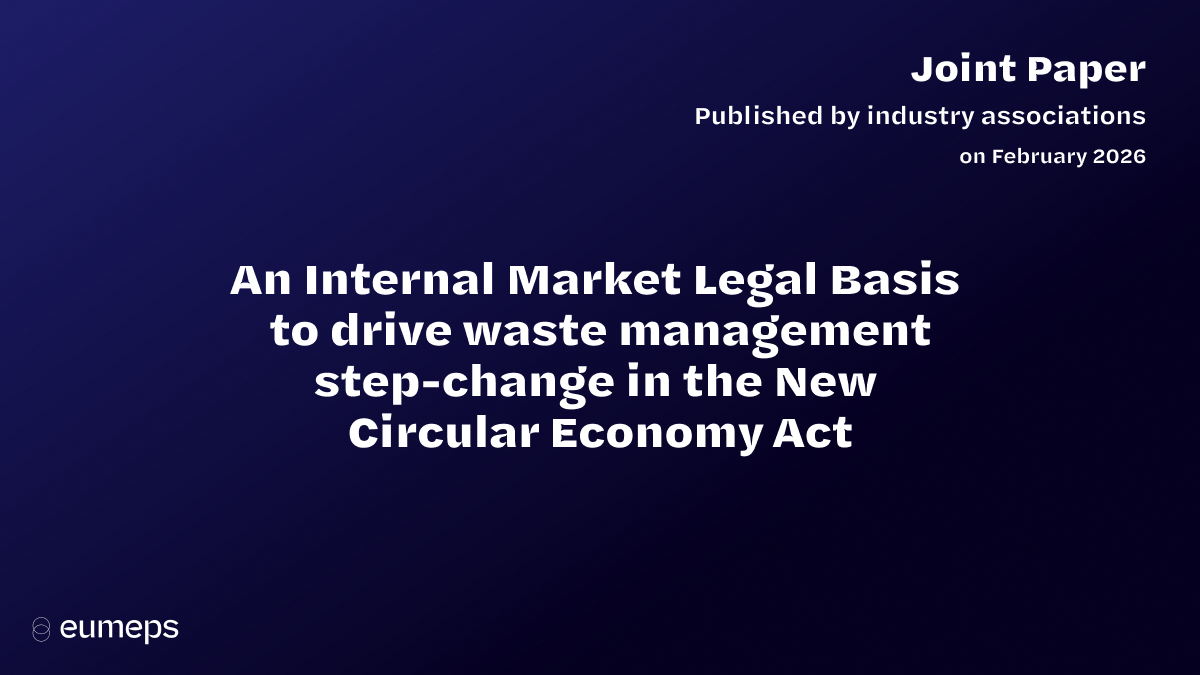 Joint Satement on an Internal Market Legal Basis to Drive Waste Management Step-Change in the New Circular Economy Act